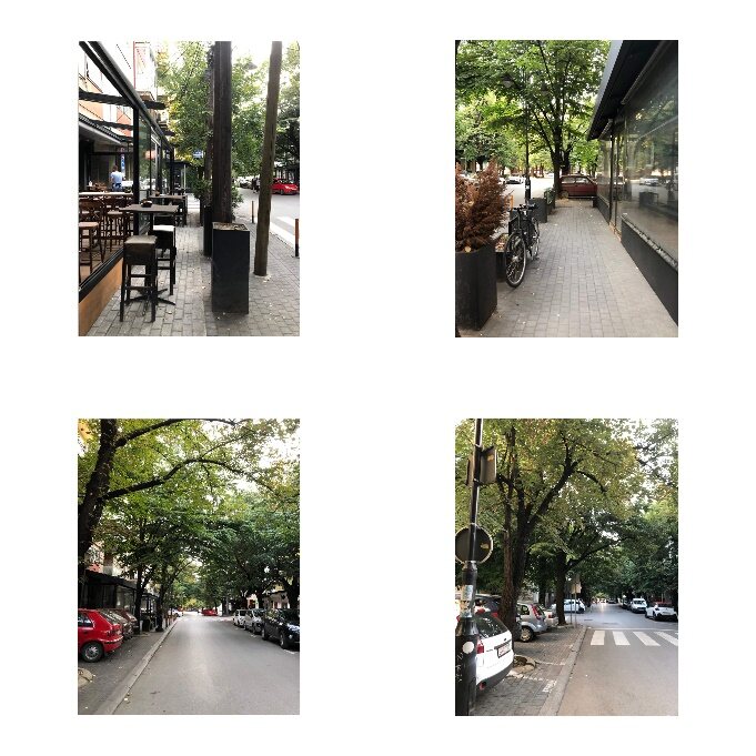 The street before the intervention
